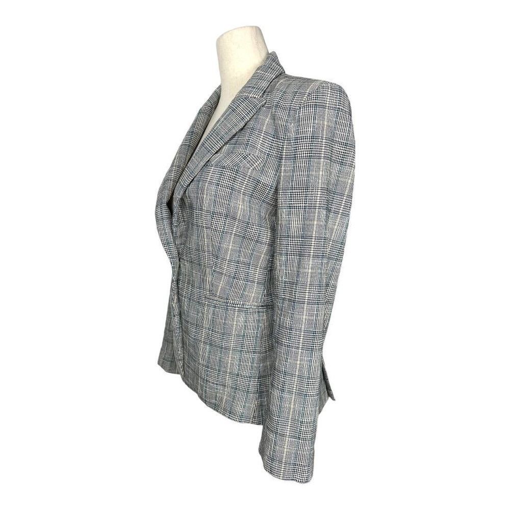 Veronica Beard Micro Houndstooth Plaid Single Bre… - image 2